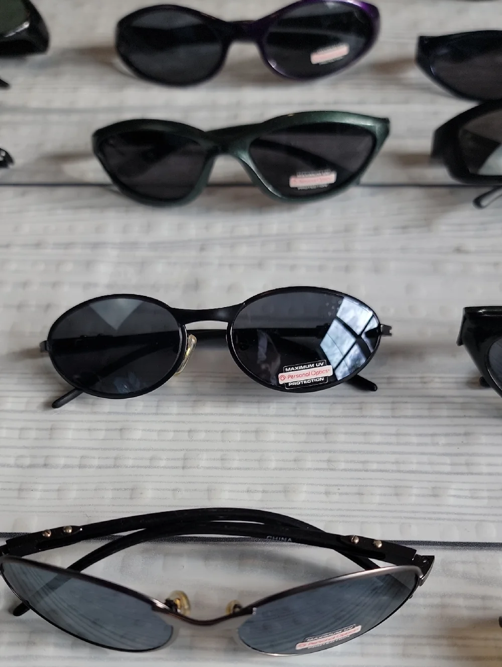 Sunglassed Assorted Cat-Eye and Slim Unbranded Lot - Black, Brown, Blue 24 Items
